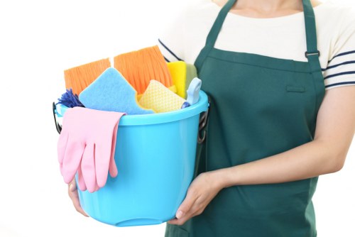 Office cleaning service in Canary Wharf reception and workspace