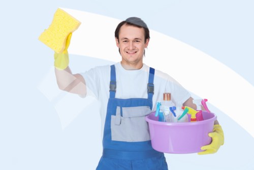Professional pre-arrival cleaning in Canary Wharf kitchen and living space
