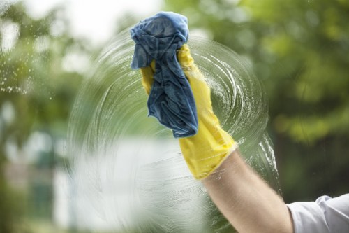 Canary Wharf cleaning team focusing on detailed property care